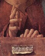 Antonello da Messina Salvator mundi, Detail Spain oil painting artist